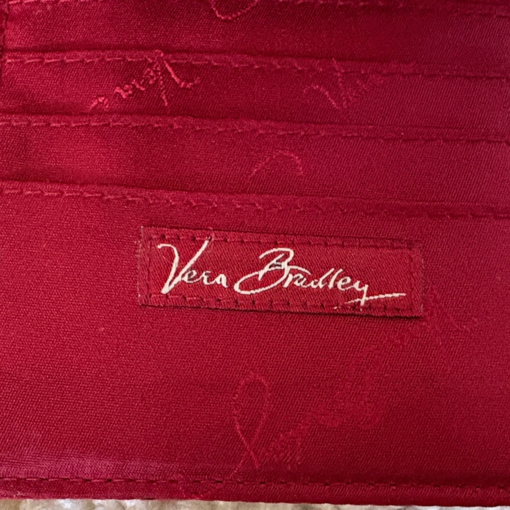 Vera Bradley Red Paisley Quilted Zip Wallet Cowgirl Western - Picture 5 of 7